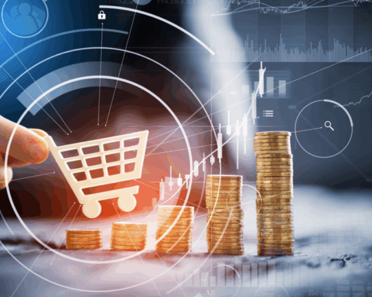 coins and retail symbol