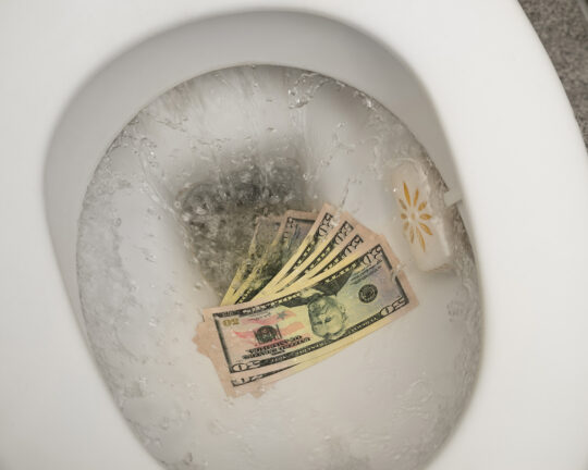 revenue leakage cash toilet